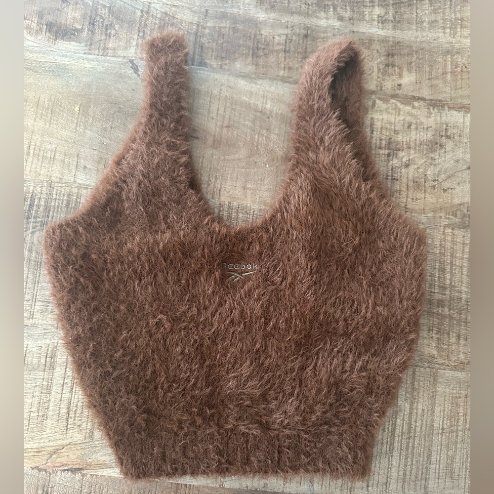 Reebok Brown Fluffy Bralette/ Crop top - Picture 2 of 9